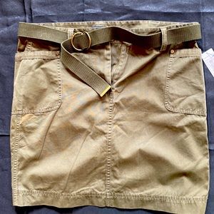 Nautica Short Skirt Dark Green with Belt